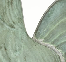 ROOSTER WEATHERVANE WITH EXCELLENT VERDIGRIS SURFACE AND A PERIOD, CAST IRON STAND IN EARLY PAINT