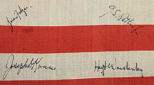 SIGNATURES of GENERALS GEORGE PATTON & OMAR BRADLEY on a 48 STAR PARADE FLAG