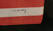 SIGNATURES of GENERALS GEORGE PATTON & OMAR BRADLEY on a 48 STAR PARADE FLAG