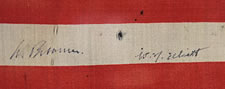 SIGNATURES of GENERALS GEORGE PATTON & OMAR BRADLEY on a 48 STAR PARADE FLAG