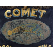 SILK BANNER WITH GILDED AND HAND-PAINTED LETTERING AND BULLION TRIM, MADE FOR THE COMET SOCIAL & OUTING CLUB IN SAN FRANCISCO, CALIFORNIA, 1912