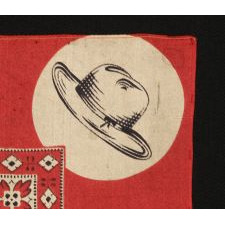 SILK KERCHIEF MADE FOR THE 1912 "BULL MOOSE" CAMPAIGN OF TEDDY ROOSEVELT