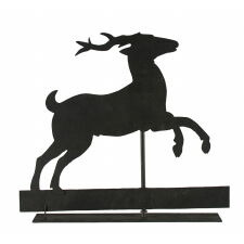 STAG WEATHERVANE WITH TREMENDOUS, YELLOW-PAINTED SURFACE, FOUND NEAR PITTSFIELD, MASSACHUSETTS, circa 1840-1870