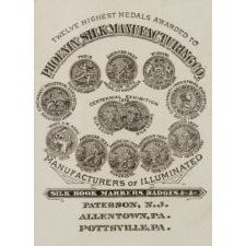 STEVENSGRAPH BOOK MARK WITH AN IMAGE OF GEORGE WASHINGTON, MADE FOR THE 1893 WORLD COLUMBIAN EXPOSITION (A.K.A.THE CHICAGO WORLD'S FAIR)