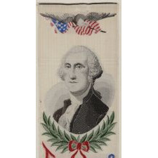 STEVENSGRAPH BOOK MARK WITH AN IMAGE OF GEORGE WASHINGTON, MADE FOR THE 1893 WORLD COLUMBIAN EXPOSITION (A.K.A.THE CHICAGO WORLD'S FAIR)