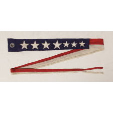 U.S. NAVY COMMISSION PENNANT WITH 7 STARS, A 4 FT. EXAMPLE, WWI-WWII ERA (1917-1945)