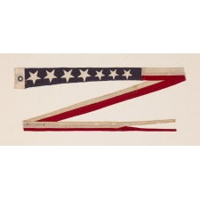 U.S. NAVY COMMISSION PENNANT WITH 7 STARS, A 6 FT. EXAMPLE, WWI-WWII ERA (1917-1945)