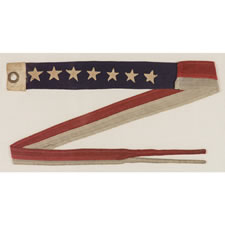 U.S. NAVY COMMISSIONING PENNANT WITH 7 STARS, WWI-WWII ERA (1917-1945)