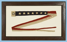 U.S. NAVY COMMISSIONING PENNANT FROM THE U.S.S. HAAS, A WWII  DESTROYER ESCORT