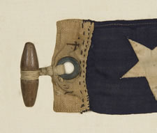 U.S. NAVY COMMISSIONING PENNANT WITH 12 HAND-SEWN STARS, FLOWN ON THE U.S.S. BOSTON (1884), WHICH PARTICIPATED IN THE ATTACK ON THE KINGDOM OF HAWAII (1892-93) AND THE ATTACK ON THE BAY OF MANILLA DURING THE SPANISH-AMERICAN WAR (1898)