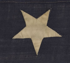 U.S. NAVY COMMISSIONING PENNANT WITH 12 HAND-SEWN STARS, FLOWN ON THE U.S.S. BOSTON (1884), WHICH PARTICIPATED IN THE ATTACK ON THE KINGDOM OF HAWAII (1892-93) AND THE ATTACK ON THE BAY OF MANILLA DURING THE SPANISH-AMERICAN WAR (1898)