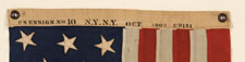 U.S. NAVY SMALL BOAT ENSIGN IN AN EXTRAORDINARILY RARE, SMALL SIZE, NEW YORK, 1903