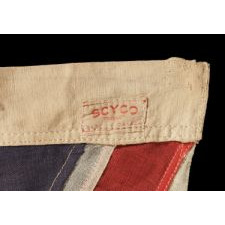 UNION JACK IN A NICE SMALL SCALE, MADE BY WELL KNOWN SCYCO IN TORONTO, ONTARIO, CANADA, 1910-20's