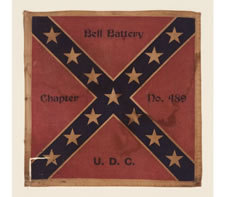 UNITED DAUGHTERS OF THE CONFEDERACY PARADE FLAG FROM THE BELL BATTERY CHAPTER, EDENTON, NORTH CAROLINA, 1900-1930