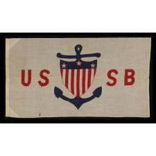 UNITED STATES SHIPPING BOARD FLAG, AN EXTREMELY SCARCE AND BEAUTIFUL, NAUTICAL DESIGN, MADE SOMETIME BETWEEN WWI (U.S. INVOLVEMENT 1917-18) AND 1934