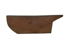 UNUSUAL FULL HULL SHIP MODEL WITH TERRIFIC FORM AND SURFACE, ca 1840