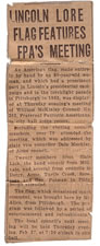 VERY RARE SEWN FLAG WITH 5 STARS ON A BLUE CALICO CANTON AND 8 STRIPES, MADE FOR THE 1860 CAMPAIGN OF ABRAHAM LINCOLN & HANNIBAL HAMLIN, WITH SPECIFIC HISTORY TO A PITTSBURG AREA FAMILY, SAID TO HAVE BEEN CARRIED IN A TORCHLIT PARADE