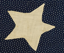 VERY RARE SEWN FLAG WITH 5 STARS ON A BLUE CALICO CANTON AND 8 STRIPES, MADE FOR THE 1860 CAMPAIGN OF ABRAHAM LINCOLN & HANNIBAL HAMLIN, WITH SPECIFIC HISTORY TO A PITTSBURG AREA FAMILY, SAID TO HAVE BEEN CARRIED IN A TORCHLIT PARADE