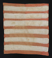 WWI, BELGIAN-MADE FLAG WITH 16 STARS AND ITS CANTON RESTING ON THE WAR STRIPE, USED TO WELCOME U.S. SOLDIERS AFTER LIBERATION FROM THE GERMANS, 1918