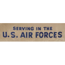 WWII SON-IN-SERVICE BANNER FOR A SERVICEMAN IN THE U.S. ARMY AIR FORCES, WHICH WOULD SOON AFTER BREAK OFF FROM THE ARMY TO BECOME ITS OWN BRANCH, LARGE IN SCALE AMONG SERVICE BANNER OF THIS ERA, GRAPHIC, AND EXTREMELY SCARCE