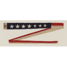 WWII U.S. NAVY COMMISSIONING PENNANT FROM THE U.S.S. CASWELL, TOLLAND-CLASS ATTACK CARGO SHIP, COMMISSIONED DEC. 13, 1944, THAT PARTICIPATED IN OKINAWA IN SUPPORT OF THE 6TH MARINES