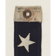 WWII U.S. NAVY COMMISSIONING PENNANT FROM THE U.S.S. CASWELL, TOLLAND-CLASS ATTACK CARGO SHIP, COMMISSIONED DEC. 13, 1944, THAT PARTICIPATED IN OKINAWA IN SUPPORT OF THE 6TH MARINES