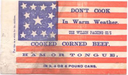 American Parade Flags with Overprinted Advertising