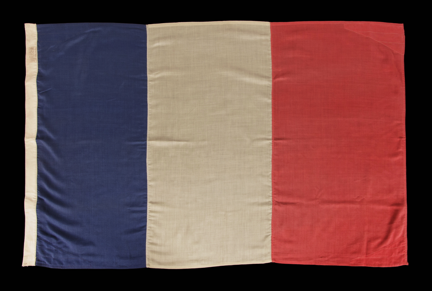 THE BLEU, BLANC & ROUGE: A FRENCH NATIONAL FLAG OF THE WWI - WWII ERA, MADE BY JOHN EDGINGTON IN LONDON
