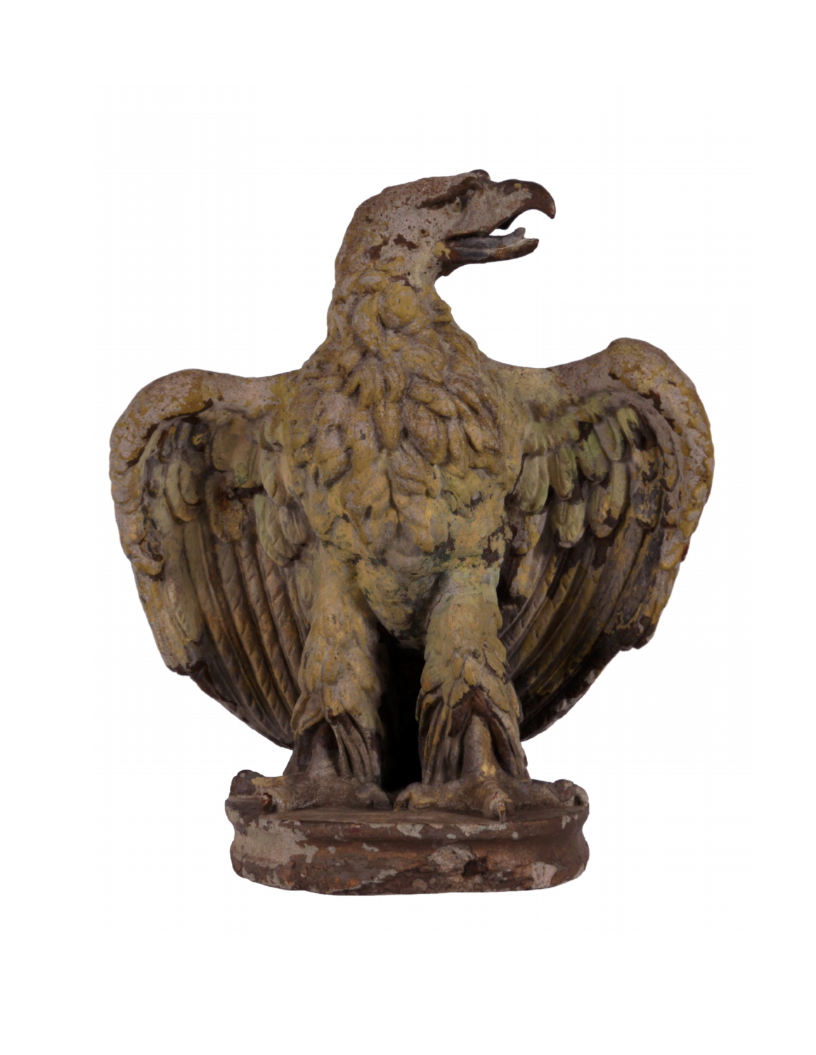 EXCEPTIONAL STONE COMPOSITE EAGLE, ATTRIBUTED TO AUSTIN & SEELEY, LEADING ENGLISH MANUFACTURERS OF GARDEN ORNAMENTATION, circa 1826-1850’s