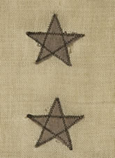 WWI SON-IN-SERVICE WINDOW BANNER WITH 4 STARS FOR FOUR SONS OR DAUGHTERS IN SERVICE DURING WARTIME