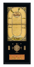 JEROME PARK STEEPLE CHASE GAME IN A BOOK BOXED CASE, WITH AN UNUSUAL, THREE-DIMENTIONAL SPINNER, McLOUGHLIN BROS., NEW YORK, 1885