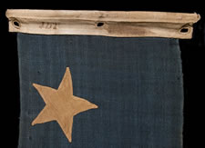 RARE 26 STAR U.S. NAVY COMMISSIONING PENNANT, 55 FEET ON THE FLY, 1837-1845, MICHIGAN STATEHOOD