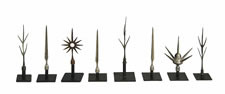 ASSEMBLED COLLECTION OF LIGHTNING ROD FINIALS, CA 1860-1920