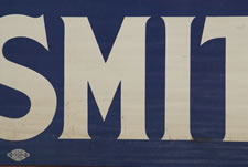 PRINTED COTTON BANNER, MADE FOR THE 1928 PRESIDENTIAL CAMPAIGN OF NEW YORK ASSEMBLYMAN AND SHERRIF TURNED GOVERNOR, AL SMITH, A LEADING PROGRESSIVE MOVEMENT DEMOCRAT AND THE FIRST CATHOLIC TO RUN FOR THE NATION'S HIGHEST OFFICE ON A MAJOR PARTY TICKET