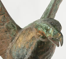 LARGE EAGLE WEATHERVANE, A PARTICULARLY EARLY EXAMPLE FOR THIS FORM, A GREAT FIND WITH LEGITIMATE EARLY SURFACE AND APPROPRIATE WEAR, CA 1850-80
