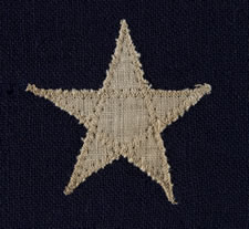13 STAR PRIVATE YACHT ENSIGN, A NICE GRAPHIC EXAMPLE WITH AN ATTRACTIVE, CANTED ANCHOR, ca 1890-1920's