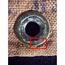 13 STAR ANTIQUE AMERICAN FLAG WITH A 3-2-3-2-3 PATTERN OF ESPECIALLY LARGE STARS; A U.S. NAVY SMALL BOAT ENSIGN, SIGNED & DATED 1914, MADE AT THE BROOKLYN NAVY YARD IN NEW YORK CITY