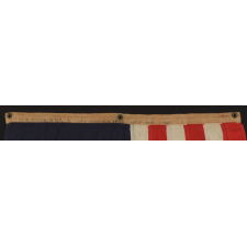 13 STAR U.S. NAVY SMALL BOAT ENSIGN MADE AT THE BROOKLYN NAVY YARD, NEW YORK, DATED 1907, PROBABLY PRODUCED TO OUTFIT TEDDY ROOSEVELT'S GREAT WHITE FLEET