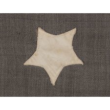 13 STARS IN A 4-5-4 PATTERN ON DUSTY BLUE-GREY CANTON, ON AN ANTIQUE AMERICAN FLAG MADE DURING THE LAST DECADE OF THE 19TH CENTURY, CA 1890-1895
