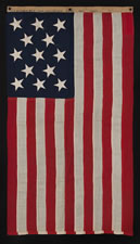 13 STARS U.S. NAVY SMALL BOAT ENSIGN, MADE AT THE BROOKLYN NAVY YARD IN NEW YORK CITY, DATED 1904