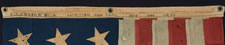 13 STARS, US NAVY SMALL BOAT ENSIGN, MARKED NAVY YARD, NEW YORK, DATED 1898