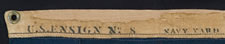 13 STARS, US NAVY SMALL BOAT ENSIGN, MARKED NAVY YARD, NEW YORK, DATED 1898