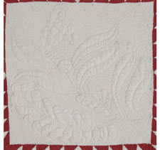 RARE PATRIOTIC QUILT IN THE STAR SPANGLED BANNER PATTERN, ca 1876