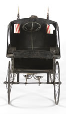 FANTASTIC AMERICAN LOCOMOTIVE PEDAL VEHICLE, WITH GREAT FOLK QUALITIES, MADE IN THE FORM OF THE FAMOUS NEW YORK EMPIRE EXPRESS, CA 1895-1910