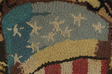HOOKED RUG WITH PATRIOTIC