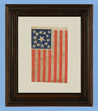 15 STARS, LIKELY MADE TO CELEBRATE KENTUCKY STATEHOOD, 1863-1865, CIVIL WAR ERA