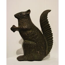 MASTERPIECE QUALITY SQUIRREL DOORSTOP, ONE OF TWO KNOWN, 1860-70