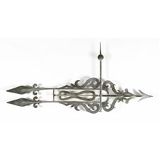 RARE BANNERETTE WEATHERVANE WITH A BUILT-IN SPINNER, 1880-1890's