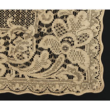LEAVER'S LACE TABLE COVER WITH PATRIOTIC EAGLE, 1876-1890's