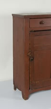 PENNSYLVANIA JELLY CUPBOARD IN TOMATO RED PAINTED SURFACE, 1820-40